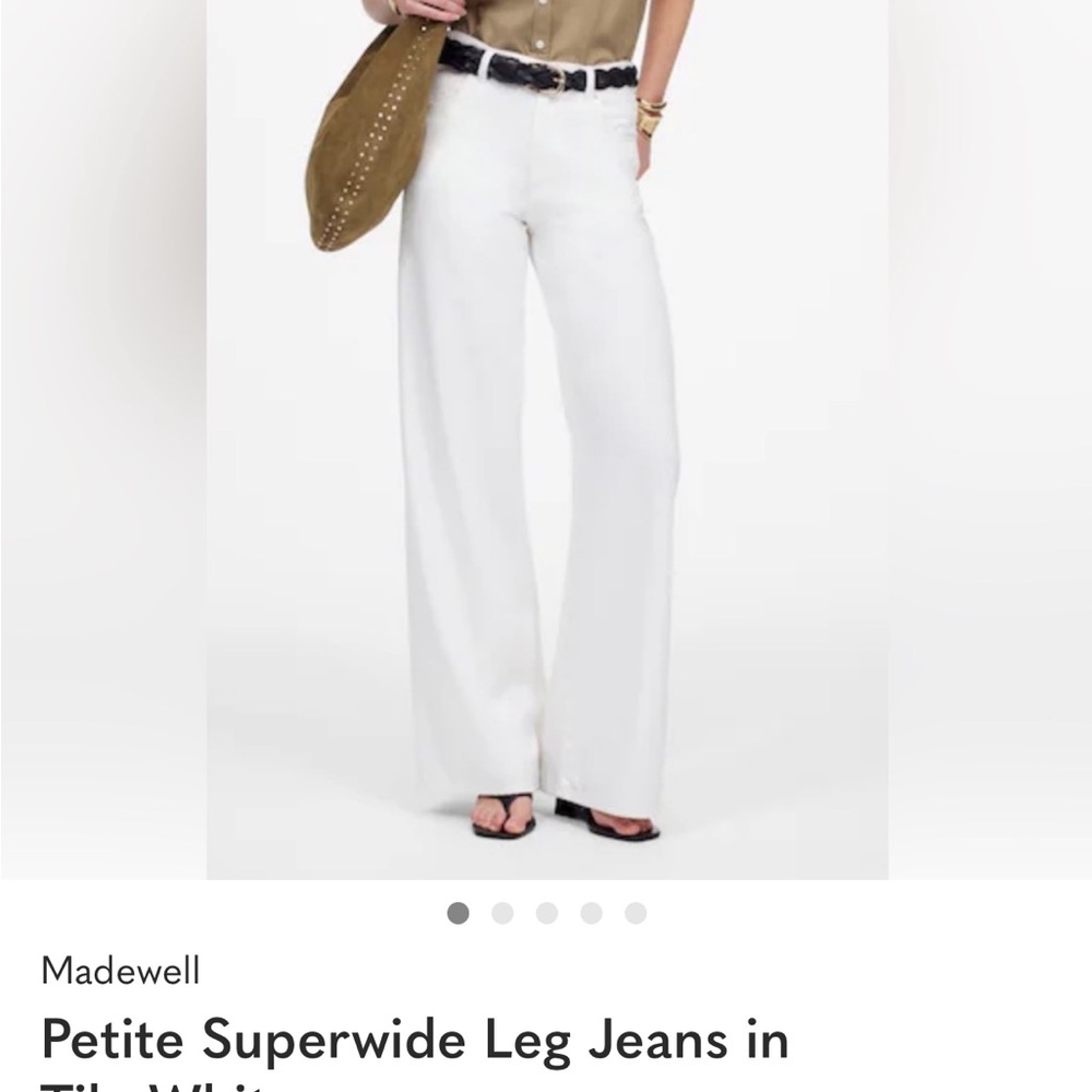 Madewell Cream Wide-Leg Jeans